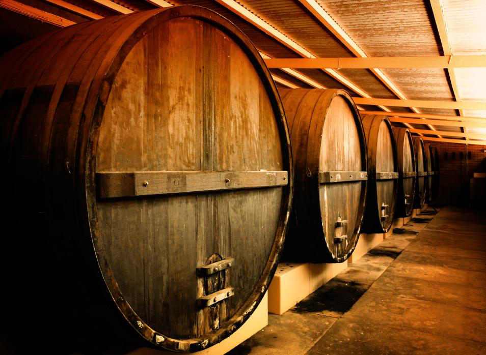 wine barrels